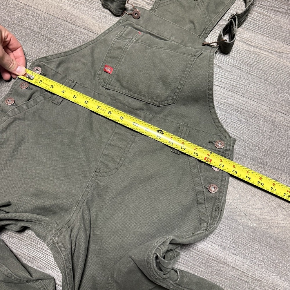 Dickies Relaxed Straight Leg Carpenter Overalls Green Women XS Workwear - Picture 9 of 11